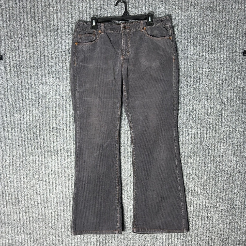 Polo Jeans Co Ralph Lauren Corduroy Pants Womens 12 Grey Bootcut Stretch